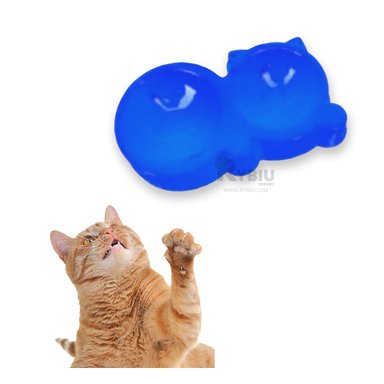 PLATO GATO MA31288 RESISTENTE DOBLE AZUL Y PAPEL REGALO RYBIU