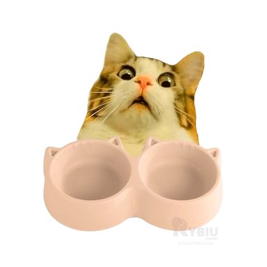 PLATO GATO MA31284 RESISTENTE DOBLE EN CREMA Y PAPEL REGALO RYBIU