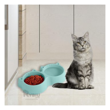 PLATO GATO MA31286 DUO COMPACTO OREJAS COLOR VERDE Y STICKERS RYBIU