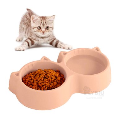 PLATO GATO MA31284 DUO COMPACTO OREJAS COLOR CREMA Y STICKERS RYBIU