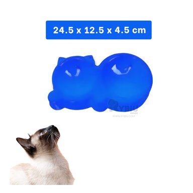 PLATO GATO MA31288 DOBLE COMPARTIMIENTO AZUL Y AGENDITA RYBIU