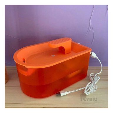 BEBEDERO PERRO Y GATO MA31423 FUENTE GRANDE MASCOTA COLOR NARANJA Y PAPEL REGALO RYBIU