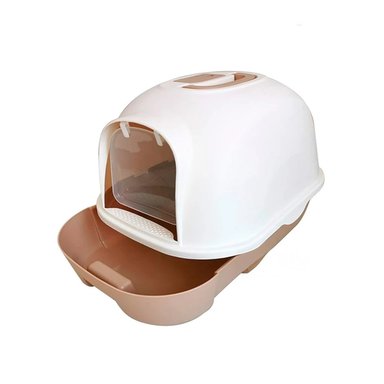 ARENERO GATO RYBIU MA30911 GATERO CERRADO CON PALA PORTABLE TONO CAFE