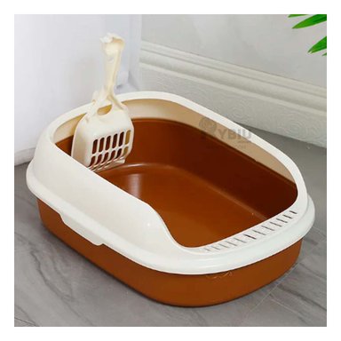 ARENERO GATO RYBIU MA30908 MAS PALA COLADORA MARRÓN + STICKERS