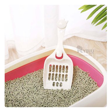 ARENERO GATO RYBIU MA30909 CON PALA COLADORA ROSADO + STICKERS