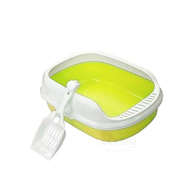 ARENERO GATO RYBIU MA30910 PET COMPACTO DESCUBIERTO VERDE + PAPEL REGALO