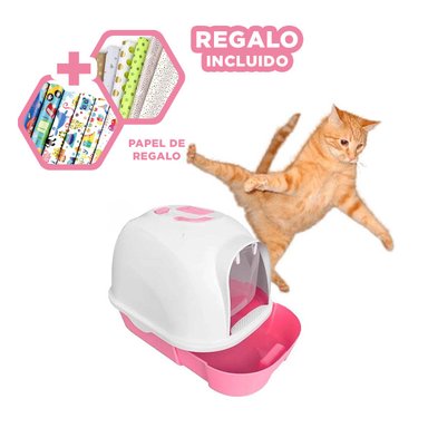 ARENERO GATO RYBIU MA30913 ÚTIL EL HOGAR COLOR FUCSIA + PAPEL REGALO