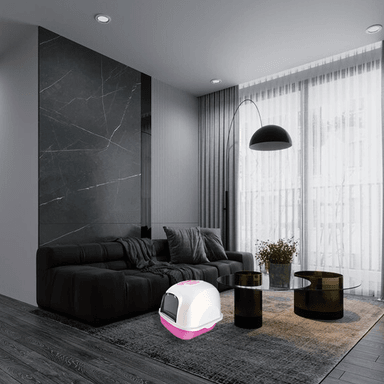 ARENERO GATO RYBIU MA30922 TRANSPORTABLE COLOR ROSADO + STICKERS