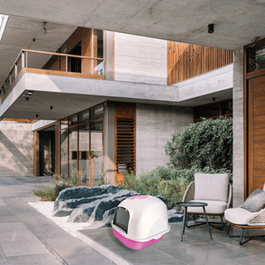 ARENERO GATO RYBIU MA30922 FORMA CERRADA COLOR ROSADO + AGENDITA