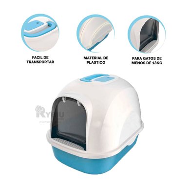 ARENERO GATO RYBIU MA30919 FORMA CERRADA COLOR CELESTE + AGENDITA