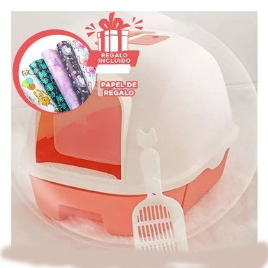 ARENERO GATO RYBIU MA30915 PORTÁTIL CON PALA CERNIDORA ROJO + PAPEL REGALO