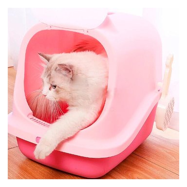 ARENERO GATO RYBIU MA30918 CERRADO FELINO CON DISEÑO OREJAS ROSADO