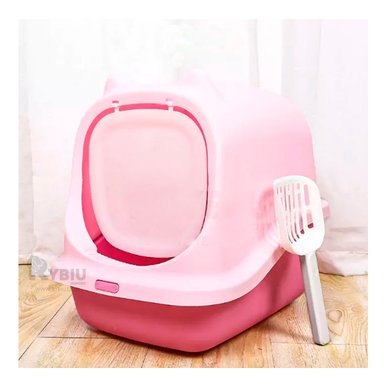 ARENERO GATO RYBIU MA30918 PORTÁTIL CERRADO CON PALA ROSADO + PAPEL REGALO