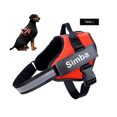 ARNÉS PERROS MA30959 RYBIU DISEÑO MODERNO EN COLOR ANARANJADO Y+STICKERS