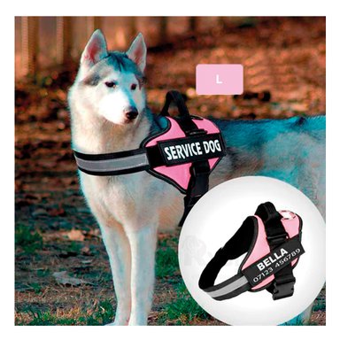 ARNÉS PERROS MA30961 RYBIU COMODO EN COLOR ROSADO Y+STICKERS