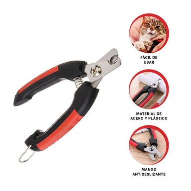 CORTAUÑAS PERRO Y GATO RYBIU MA31087 PET DE ACERO INOXIDABLE ROJO CHICO - 3