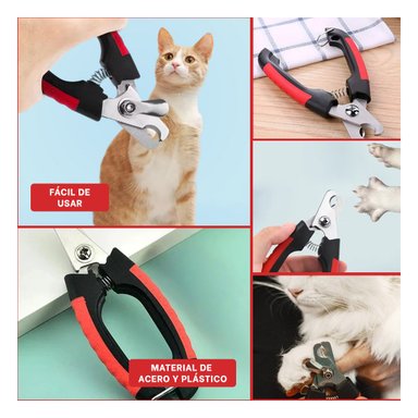 CORTAUÑAS PERRO Y GATO RYBIU MA31087 PET DE ACERO INOXIDABLE ROJO CHICO - 5