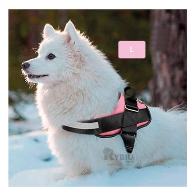 ARNÉS PERROS MA30961 RYBIU SEGURO Y CONFIABLE EN COLOR ROSADO Y+PAPEL DE REGALO