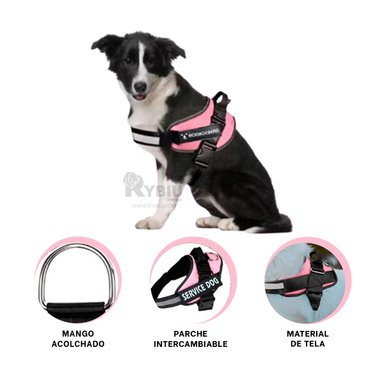 ARNÉS PERROS MA30981 RYBIU RESISTENTE TALLA XL DE COLOR ROSADO