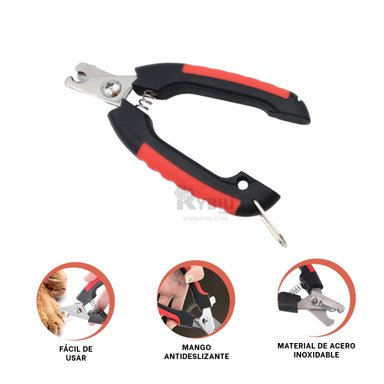 CORTAUÑAS PERRO Y GATO RYBIU MA31087 CON MANGO ANTIDESLIZANTE CHICO + AGENDITA - 2