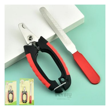 CORTAUÑAS PERRO Y GATO RYBIU MA31088 PET ACERO INOXIDABLE ROJO GRANDE