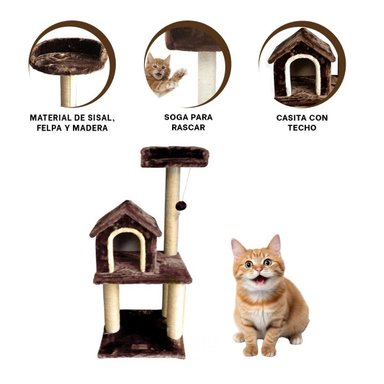 GYM GATO MA31129 RYBIU DE CASA DIDACTICO DE 3 PISOS MARRON - 3