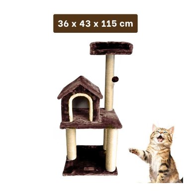 GYM GATO MA31129 RYBIU DE CASA DIDACTICO DE 3 PISOS MARRON - 4