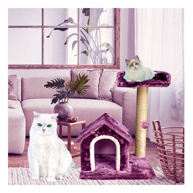 GYM GATO MA31120 RYBIU PARA ENTRETENERCON DOS PISOS LILA Y STICKERS