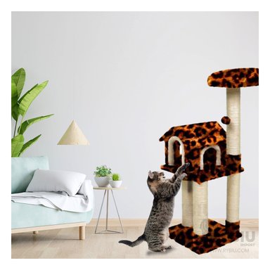 CENTRO ENTRETENIMIENTO GATO MA31125 RYBIU MANEJABLE PARA MININO ANIMAL PRINT Y STICKERS