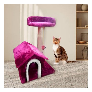 CENTRO ENTRETENIMIENTO GATO MA31123 RYBIU DOS PISOS ROSADO Y AGENDITA