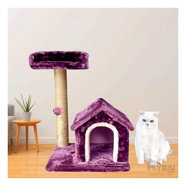 GYM GATO MA31120 RYBIU FORMA DE CASA DE DOS PISOS LILA