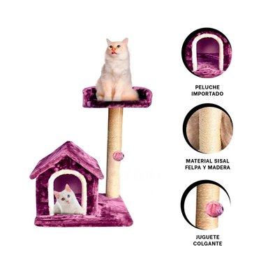 GYM GATO MA31120 RYBIU FORMA DE CASA DE DOS PISOS LILA - 3