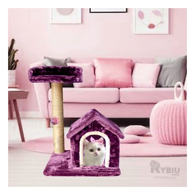 GIMNASIO GATOS MA31120 RYBIU CON AREAS DE JUEGO Y DESCANSO LILA +AGENDITA