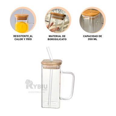 VASO CON TAPADERA EN TRANSPARENTE 350ML Y+REGALO STICKERS