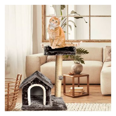 GIMNASIO GATOS MA31132 RYBIU CASA DE 3 PISOS EN COLOR PLOMO - 2