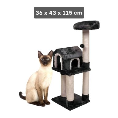 GIMNASIO GATOS MA31132 RYBIU CASA DE 3 PISOS EN COLOR PLOMO - 4