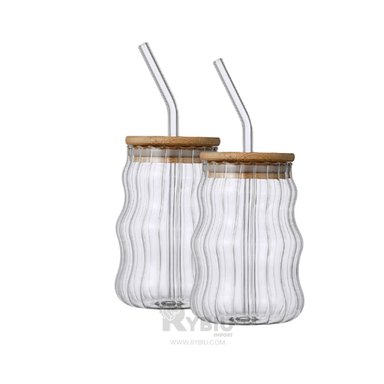 VASO RAYADO CON CURVAS Y CAÑA TRANSPARENTE Y+REGALO AGENDITA