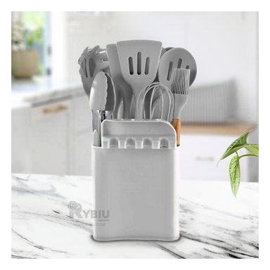 PACK 11 UTENSILIOS RYBIU CO29873 GRIS PLOMO CUCHARONES POSA CUCHARON