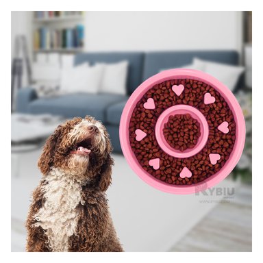 PLATO PERRO Y GATO MA31305 DESESTRESANTE CIRCULAR ROSADO Y PAPEL REGALO RYBIU