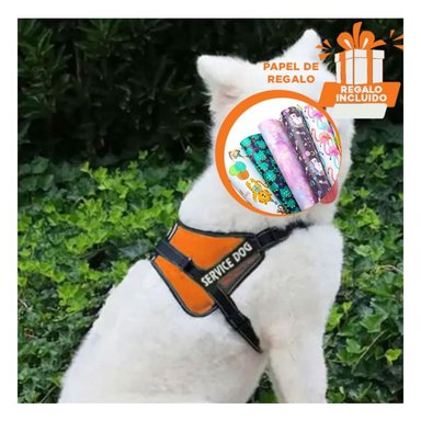 ARNÉS PERROS MA30966 RYBIU AJUSTABLE Y VERSATIL EN ANARANJADO Y+PAPEL DE REGALO