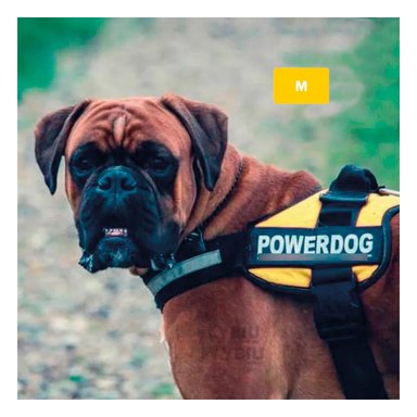 ARNÉS PERROS MA30964 RYBIU MULTIFUNCIONAL DE COLOR AMARILLO Y+STICKERS