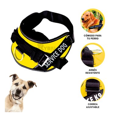 ARNÉS PERROS MA30964 RYBIU AJUSTABLE Y VERSATIL DE COLOR AMARILLO Y+AGENDITA - 2