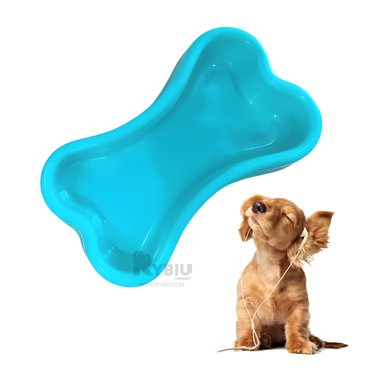 PLATO PERRO Y GATO MA31321 ERGONÓMICO Y ÚTIL COLOR CELESTE Y PAPEL REGALO RYBIU
