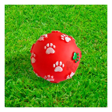 PELOTA  PERRO MA31234 ANTIESTRES ROJO +STICKERS RYBIU