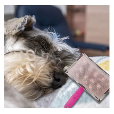 PEINE PERRO Y GATO RYBIU MA31232 CEPILLO QUITA PELOS DE METAL XL FUCSIA + PAPEL DE REGALO - 3