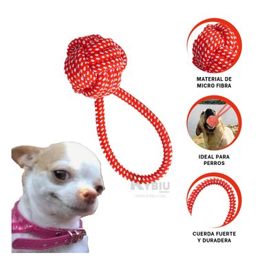 SOGA MICROFIBRA PERRO MA31350 ROJO + STICKERS RYBIU