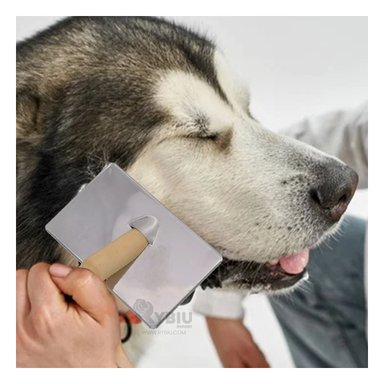 PEINE PERRO RYBIU MA31219 RECTANGULAR DE CEPILLO AGUJA ROJO