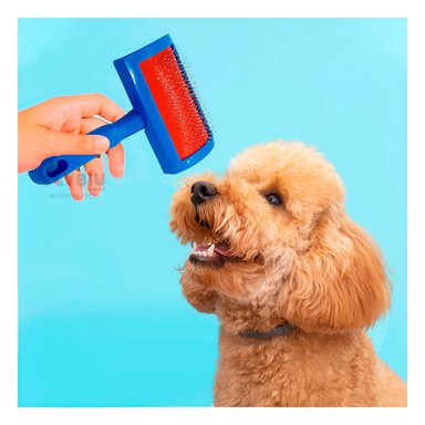 PEINE PERRO RYBIU MA31220 EVITA NUDOS AZUL + PAPEL DE REGALO