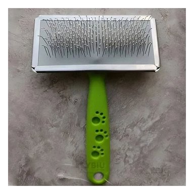 PEINE PERRO RYBIU MA31231 TA MADERA DURADERO VERDE + PAPEL DE REGALO