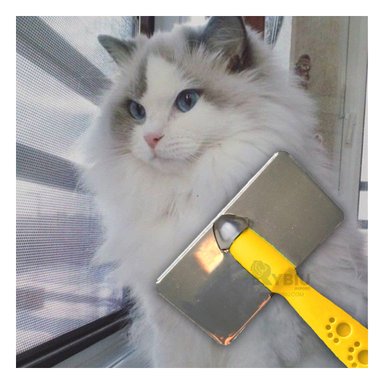 PEINE GATO RYBIU MA31221 CON MANGO MADERA AMARILLO + AGENDITA